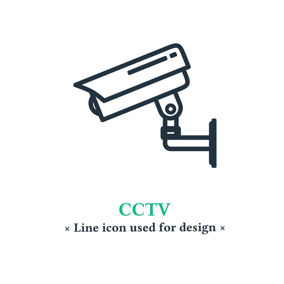 CCTV-Symbolvektor isoliert auf weißem Hintergrund. Überwachungskamerasymbol für Web- und mobile Apps. vektor