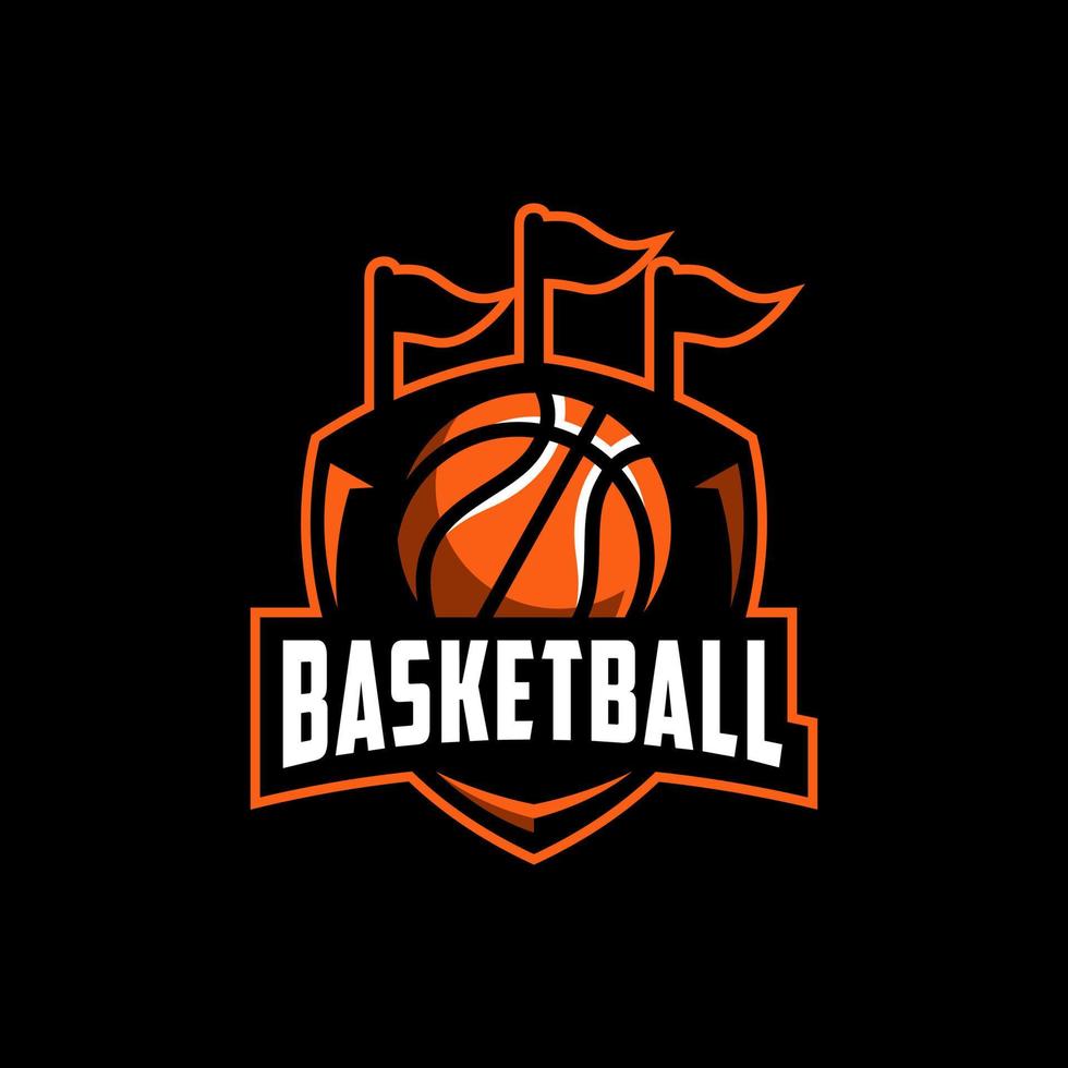 design för basketlagsportlogotyp vektor