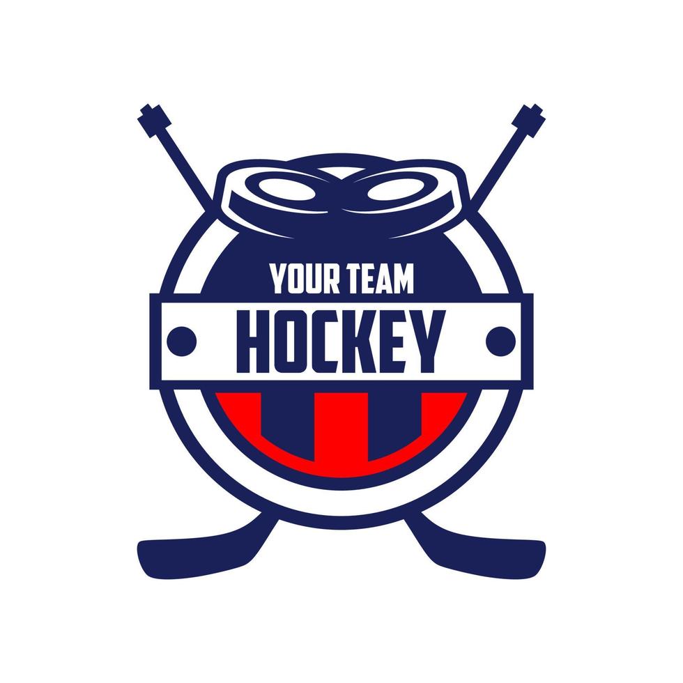 hockey club badge logotyp designmallar vektor