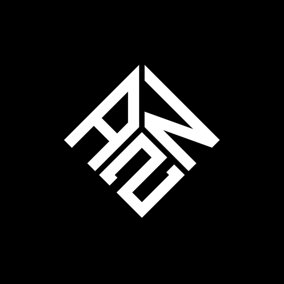Azn-Brief-Logo-Design auf schwarzem Hintergrund. azn kreatives Initialen-Buchstaben-Logo-Konzept. azn Briefgestaltung. vektor