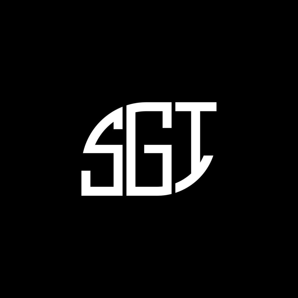 sgi brev logotyp design på svart bakgrund. sgi kreativa initialer brev logotyp koncept. sgi-bokstavsdesign. vektor