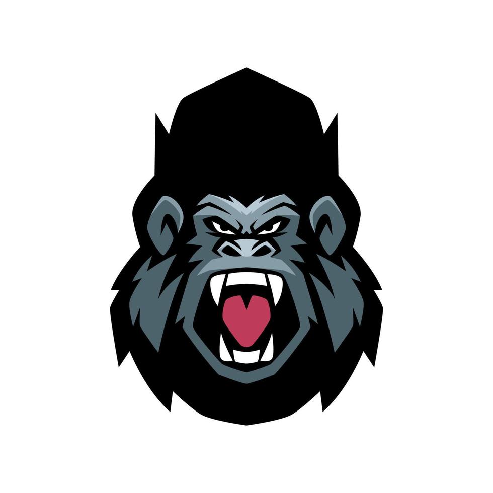 Gorilla wütend Logo-Design-Vorlagen vektor