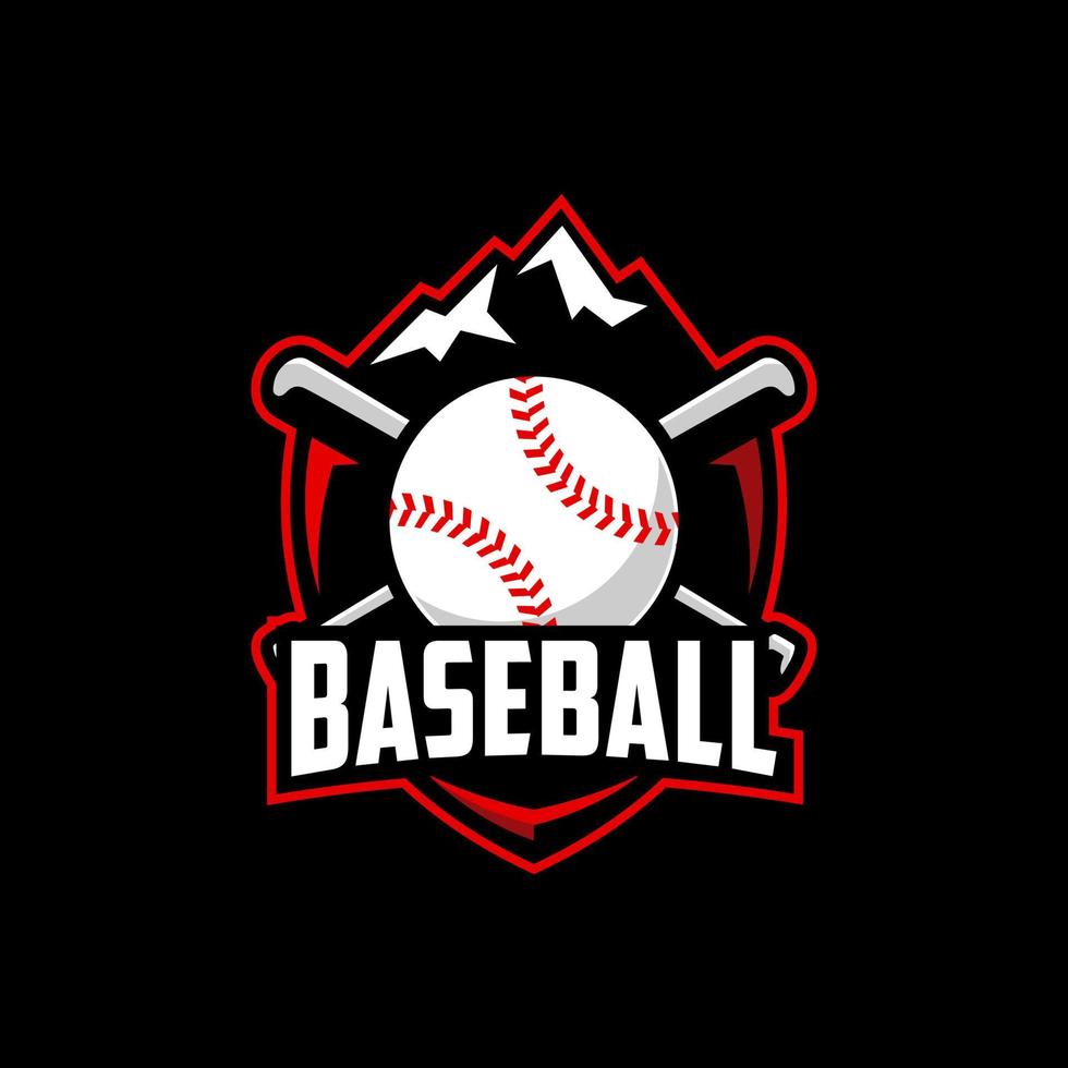 Baseball-Bergsport-Logo-Design vektor