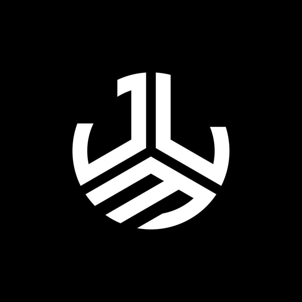 jlm brev logotyp design på svart bakgrund. jlm kreativa initialer bokstavslogotyp koncept. jlm bokstavsdesign. vektor