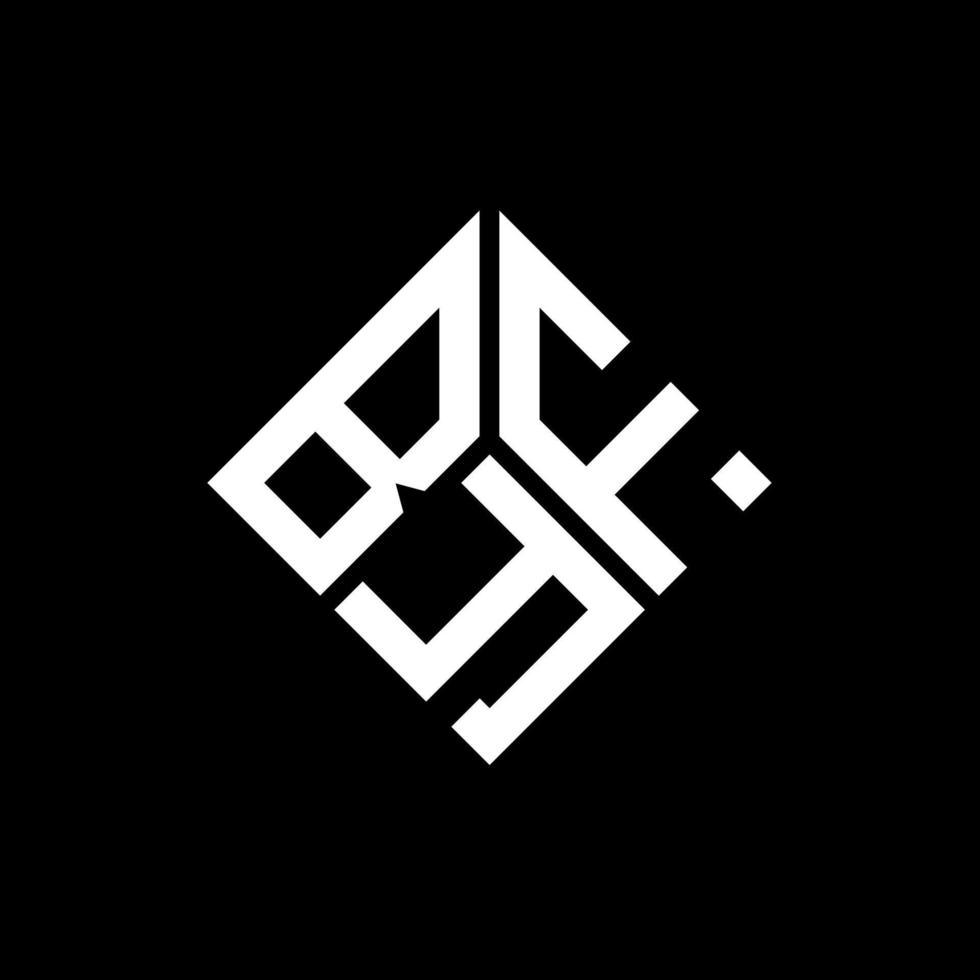byf-Buchstaben-Logo-Design auf schwarzem Hintergrund. byf kreatives Initialen-Buchstaben-Logo-Konzept. byf Briefgestaltung. vektor