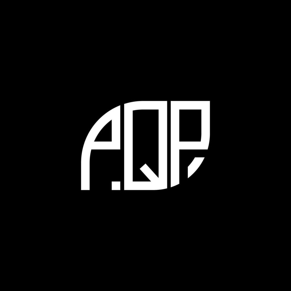 PQP-Brief-Logo-Design auf schwarzem Hintergrund. PQP-Kreativinitialen-Buchstaben-Logo-Konzept. vektor