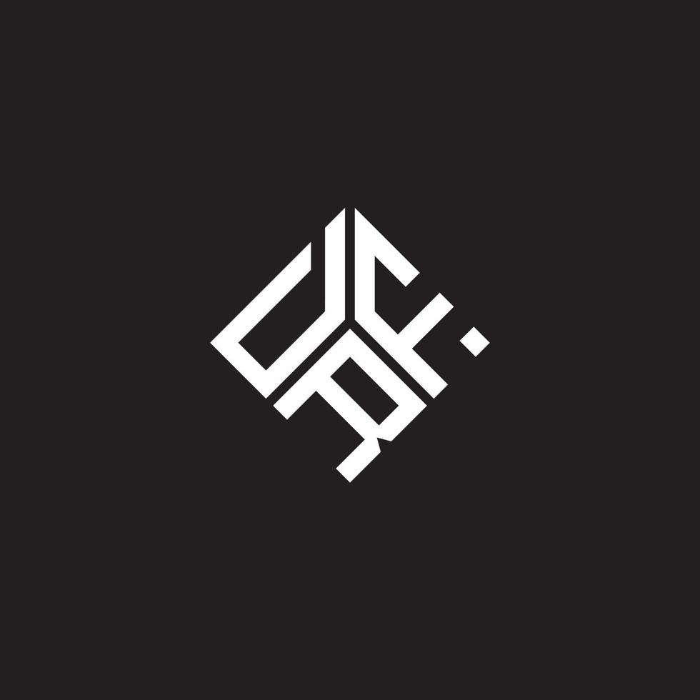 drf-Brief-Logo-Design auf schwarzem Hintergrund. drf kreative Initialen schreiben Logo-Konzept. drf Briefgestaltung. vektor