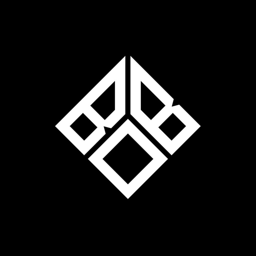 Bob-Buchstaben-Logo-Design auf schwarzem Hintergrund. bob kreative Initialen schreiben Logo-Konzept. Bob-Buchstaben-Design. vektor