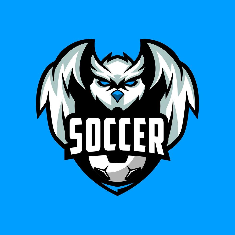fotbollsklubb uggla logotyp design vektor