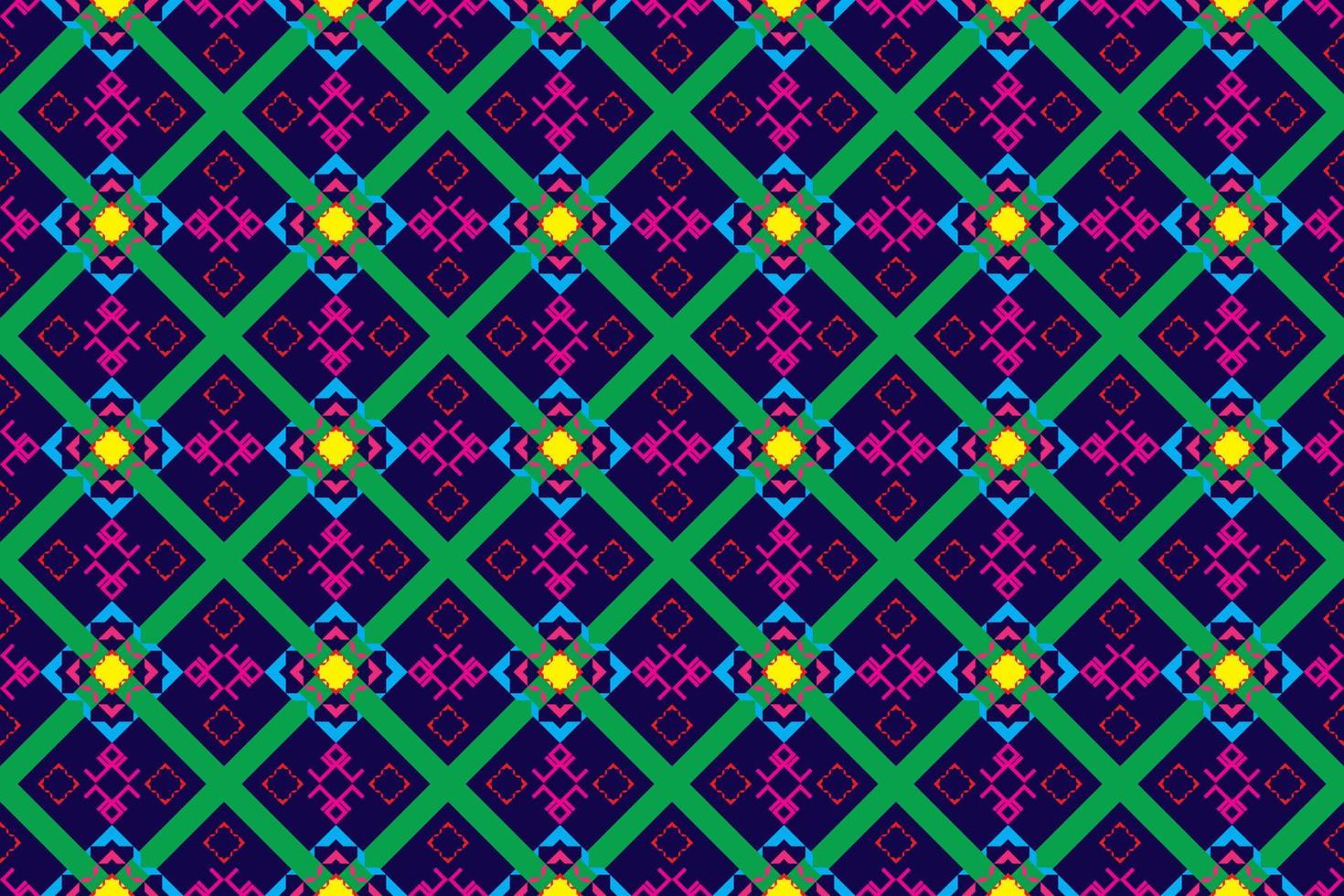 geometrisches design nahtloses muster stoff ethnisch orientalisch traditionell für stickstil, vorhang, hintergrund, teppich, tapete, stoff, verpackung, batik, stoff, vektorillustration vektor