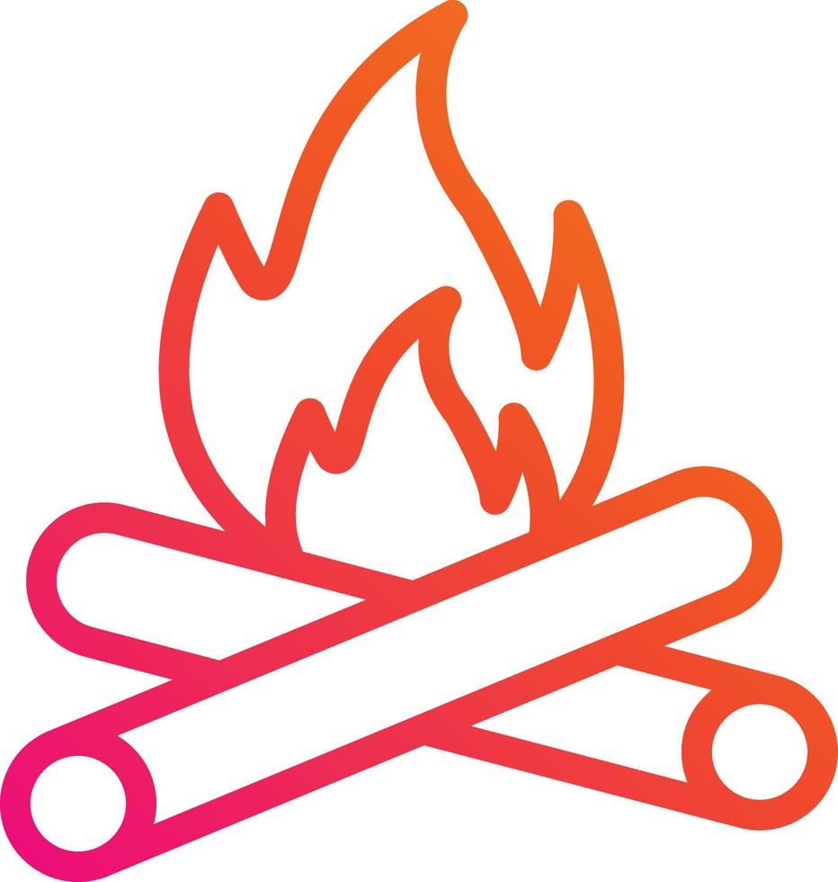 Lagerfeuer-Vektor-Icon-Design-Illustration vektor