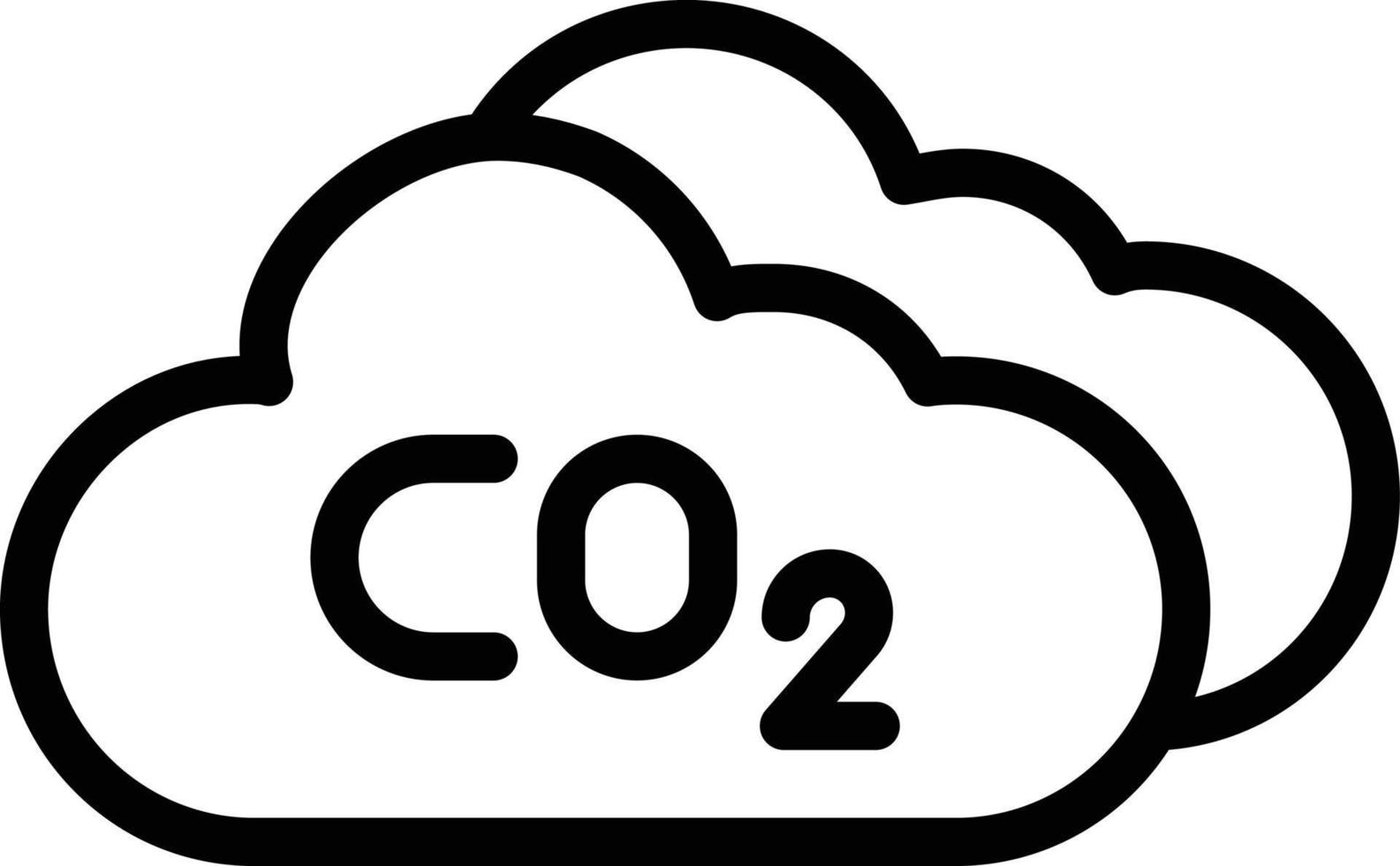 Kohlendioxid-Vektor-Icon-Design-Illustration vektor