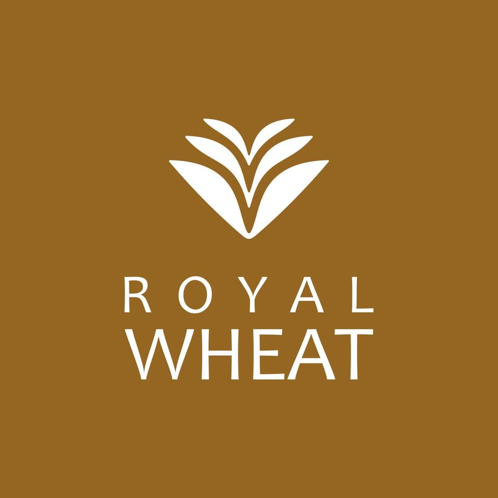 royal wheat natur logotyp design vektor