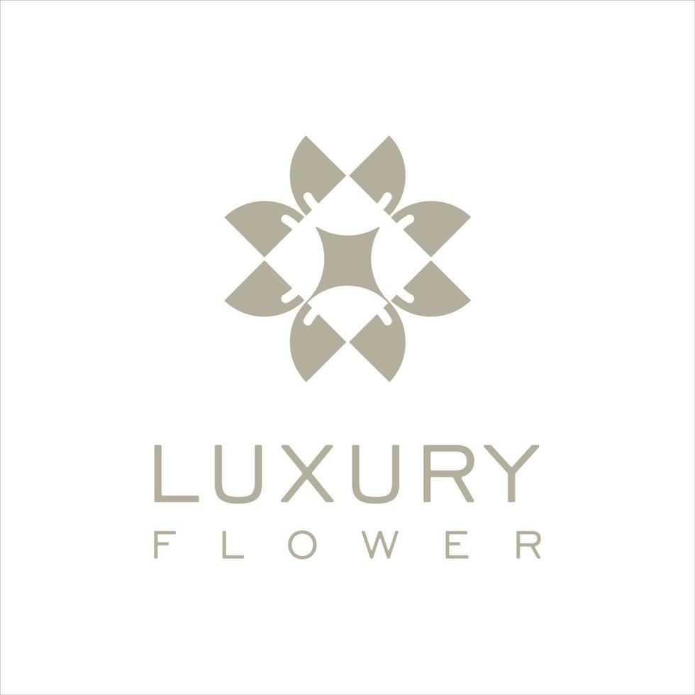 Luxus-Blumen-Logo-Design-Vektor vektor