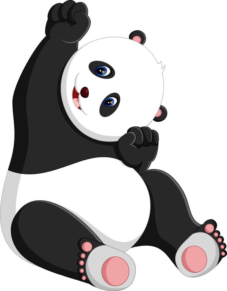 illustration av söt baby panda tecknad vektor