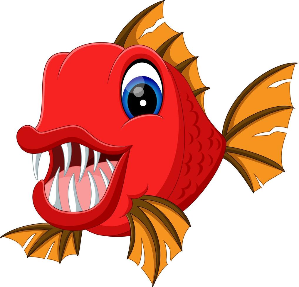 illustration av söt fisk tecknad vektor