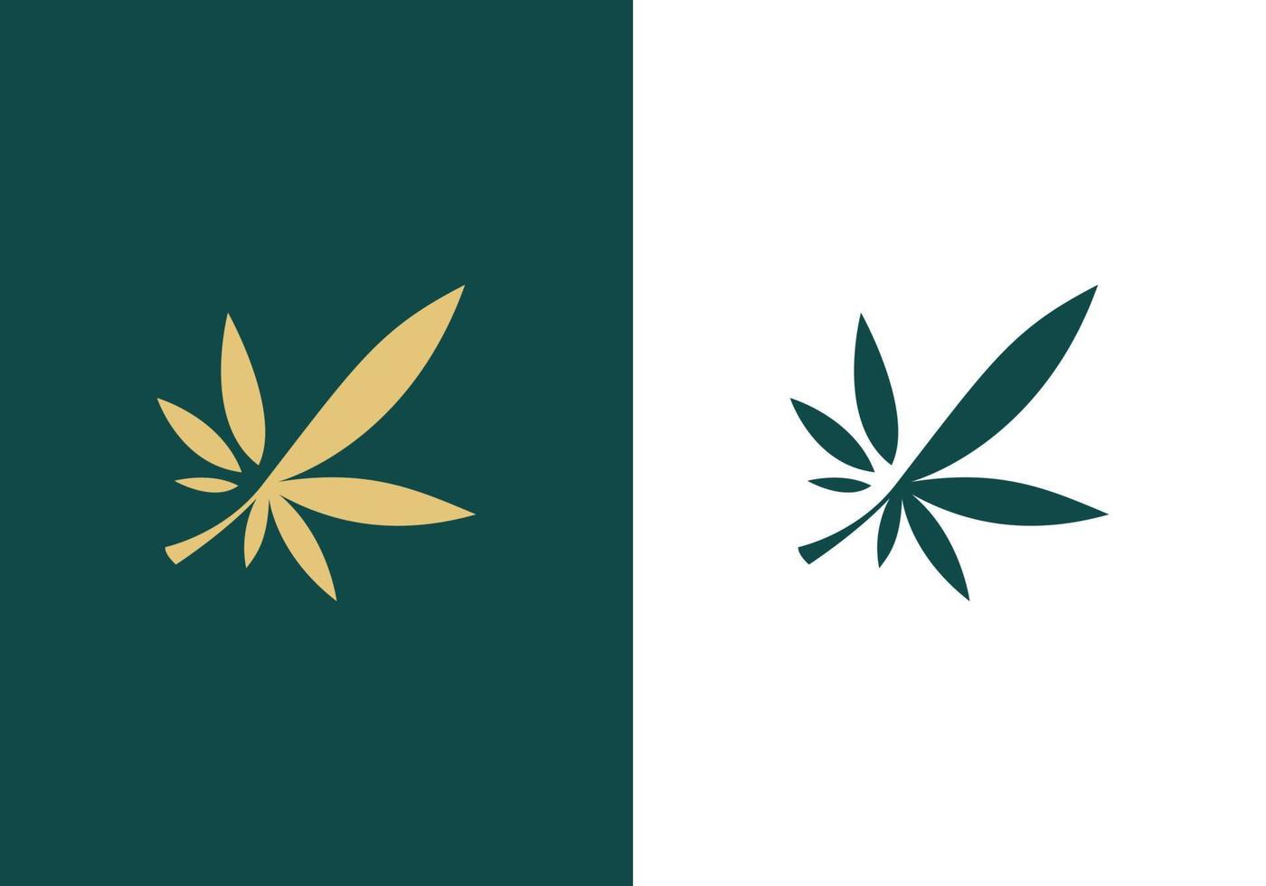 Cannabis-Logo-Design vektor