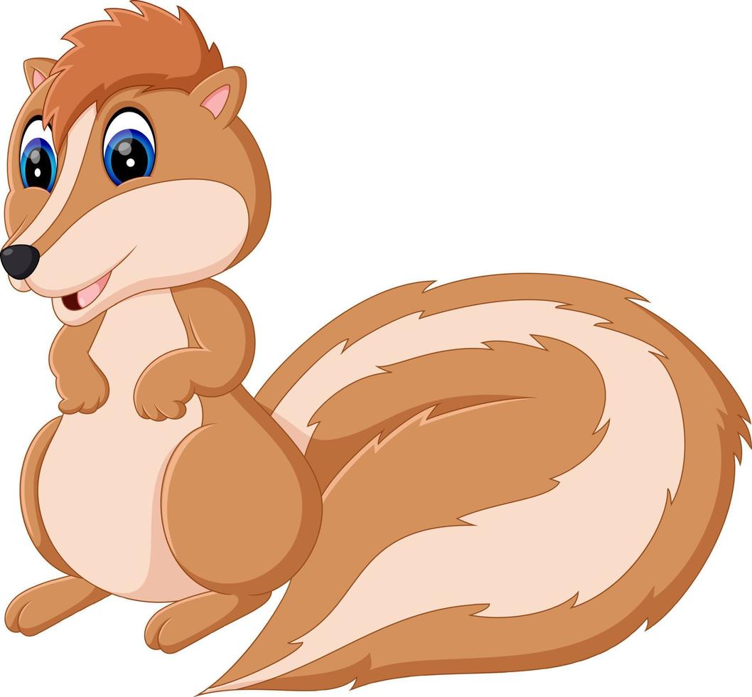 illustration des niedlichen eichhörnchen-cartoons vektor