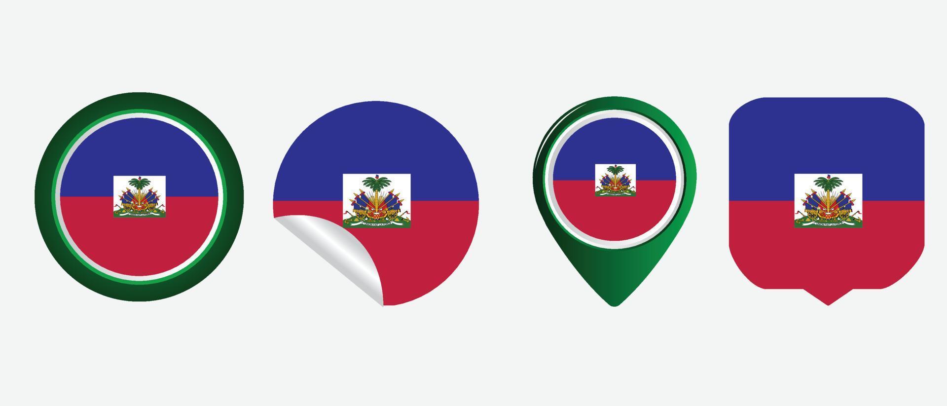 Haiti-Flagge. flache Symbol-Symbol-Vektor-Illustration vektor