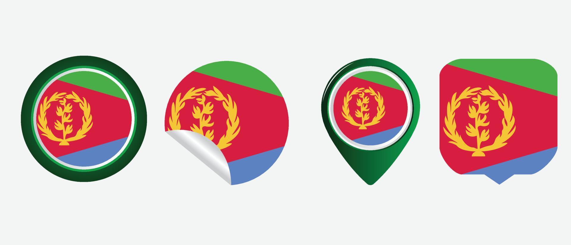 Eritrea-Flagge. flache Symbol-Symbol-Vektor-Illustration vektor