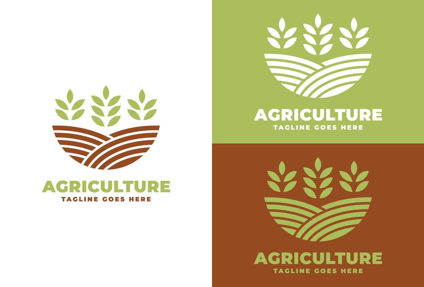 landwirtschaftliche Logo-Vektor-Design-Vorlagen-Inspiration, Farm-Logo-Konzeptdesign vektor
