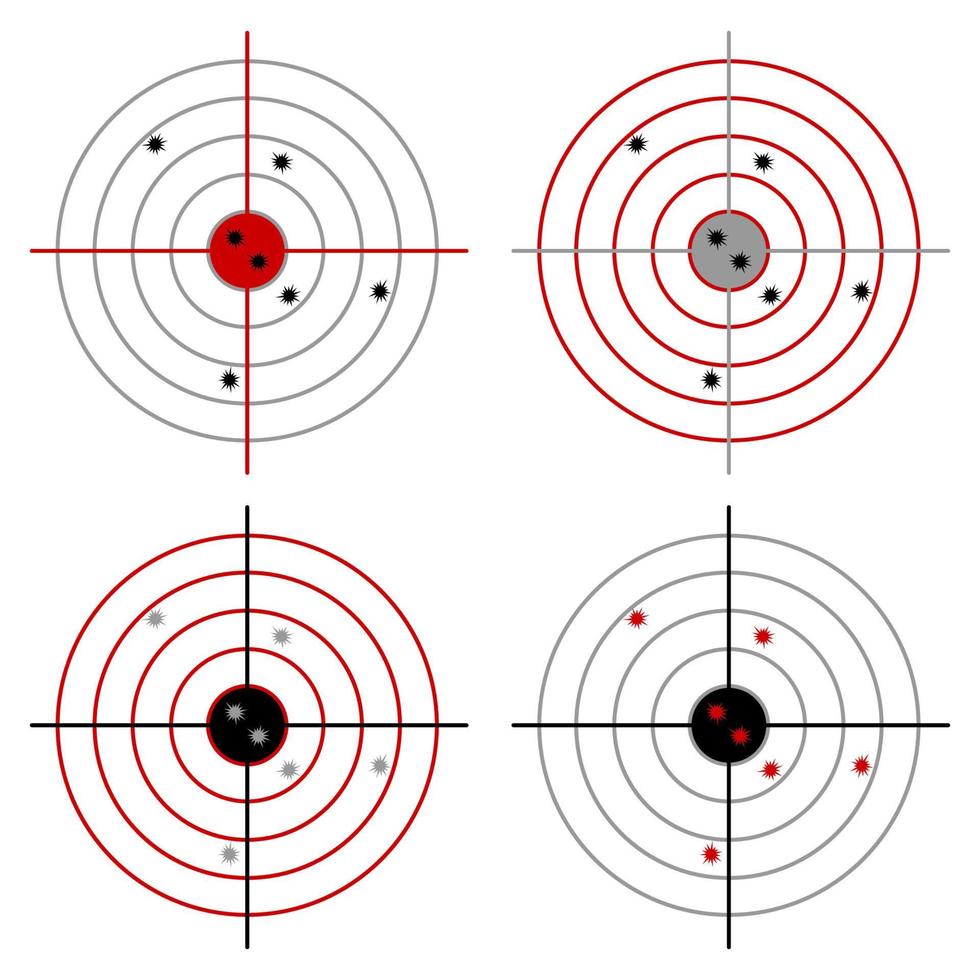 cirkel mål darttavla clipart isolerade vit bakgrund vektor