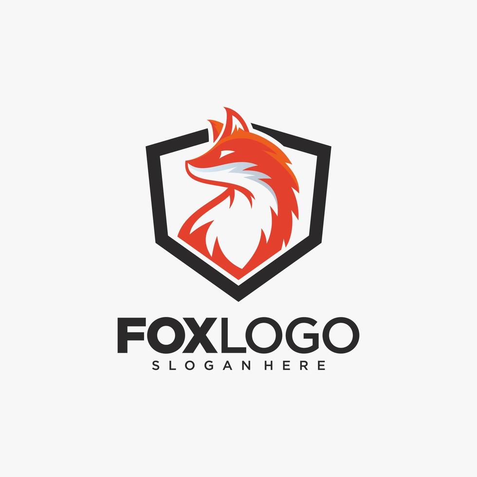 kreativa färgglada fox logotyp vektorillustration vektor