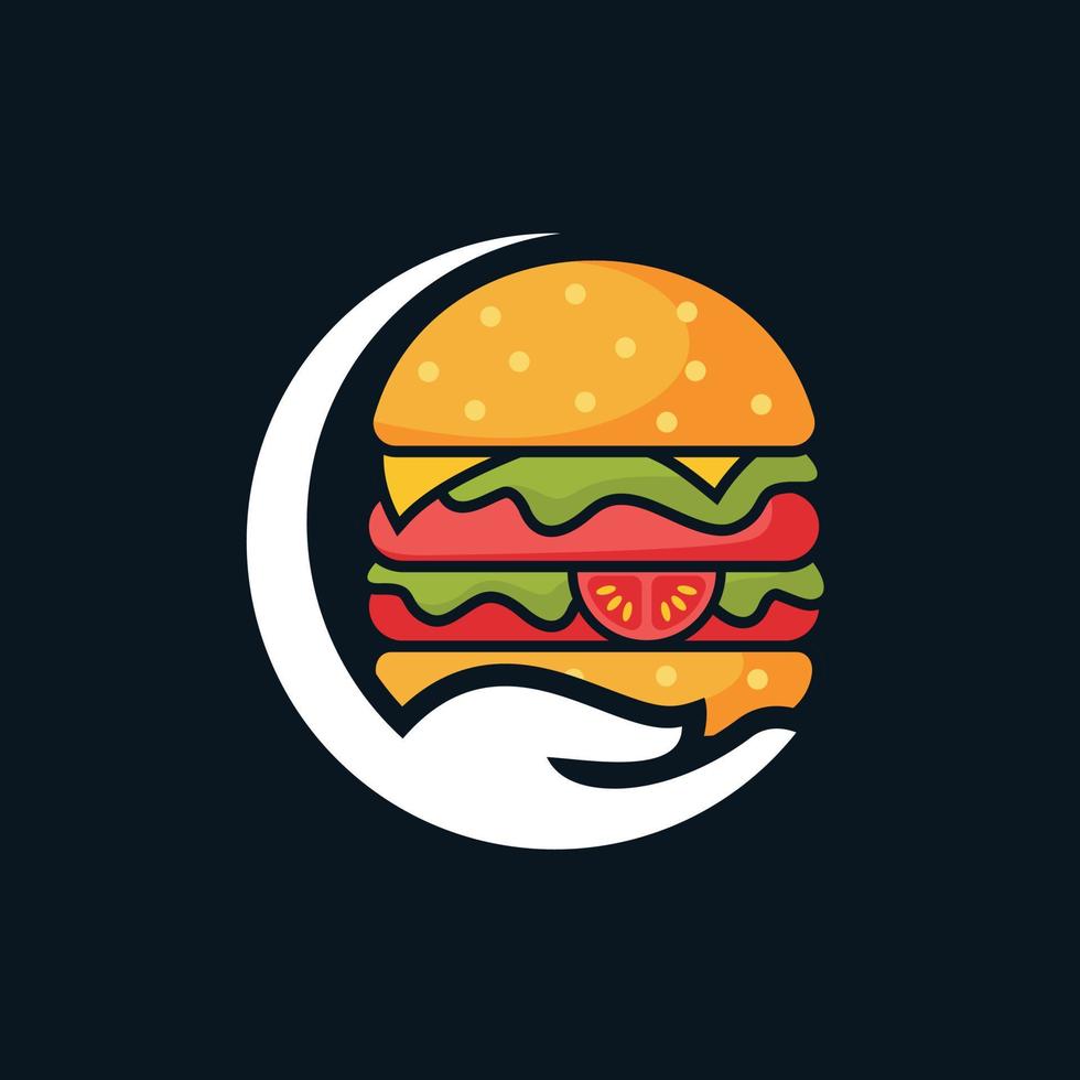 hamburgare logotyp designmall vektorillustration vektor