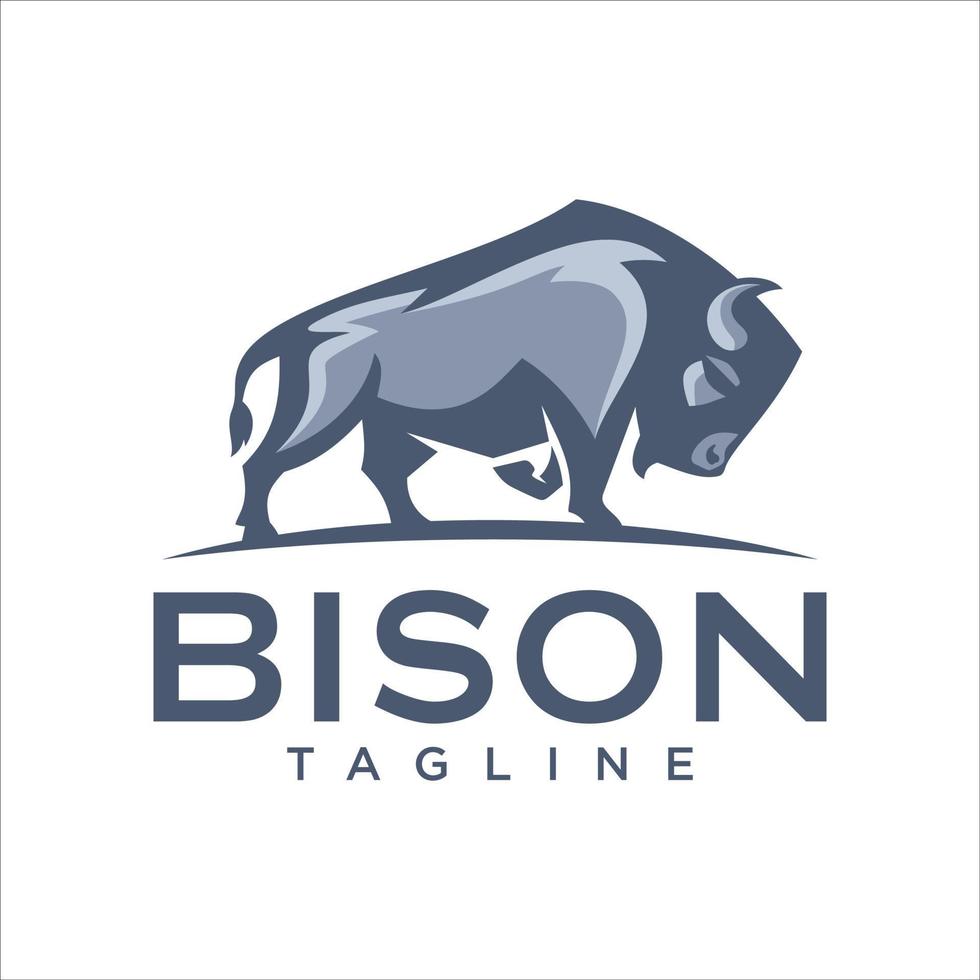 Bison-Maskottchen-Vektor-Logo-Design-Inspiration vektor