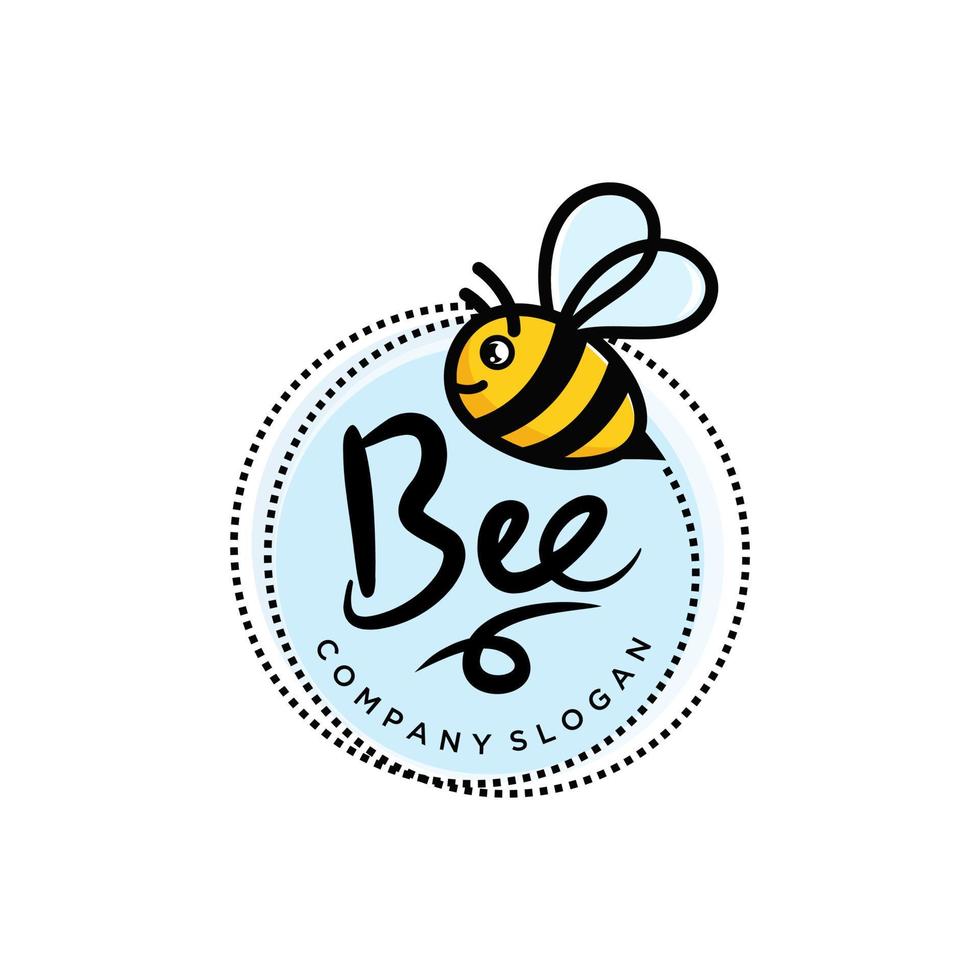 bee logotyp formgivningsmall vektor illustration