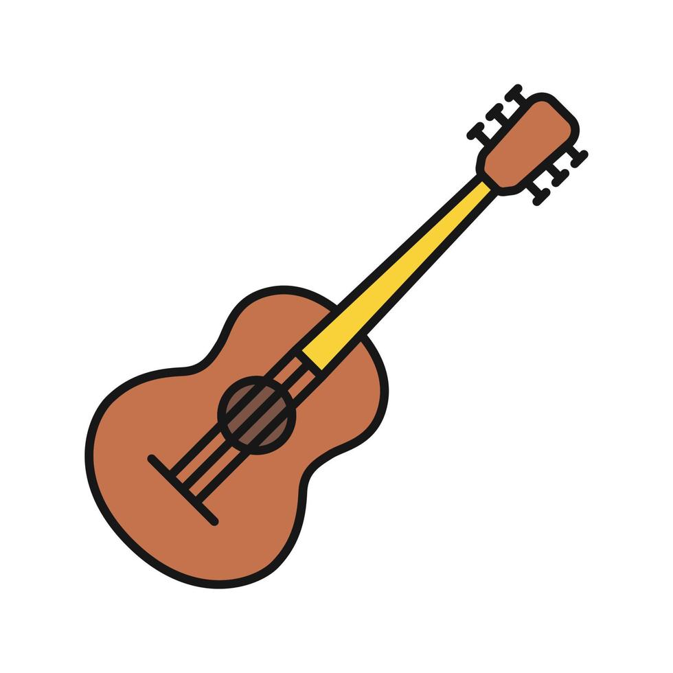 Symbol für Gitarrenfarbe. isolierte Vektorillustration vektor