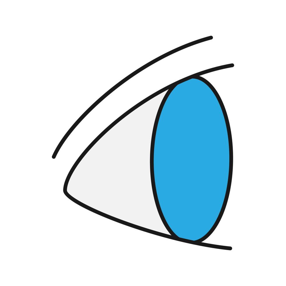 mänskliga ögonfärgsikonen. oftalmologi. bra syn. isolerade vektor illustration