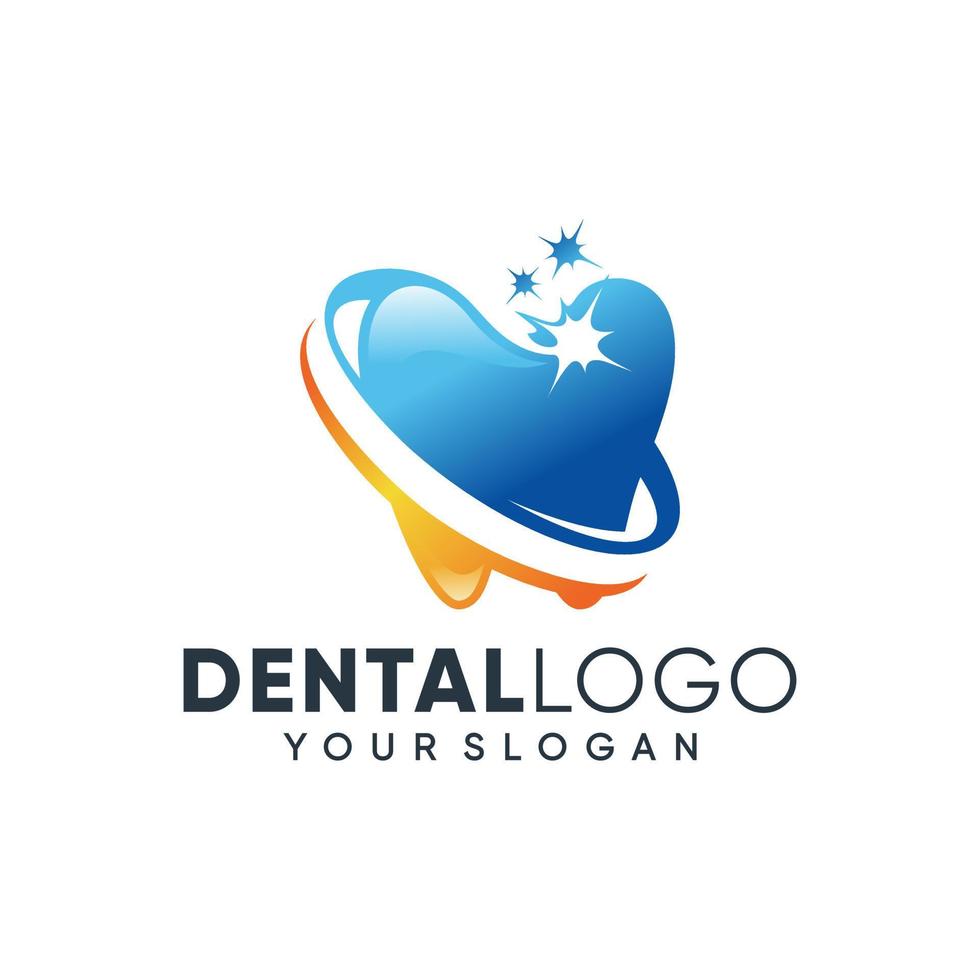 kreativa tandklinik logotyp vektor. abstrakt dental symbolikon med modern designstil. vektor