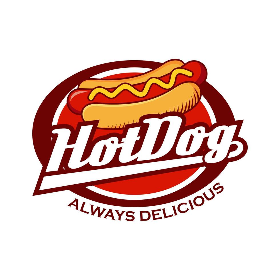 Hot-Dog-Logo-Vektor-Illustration vektor