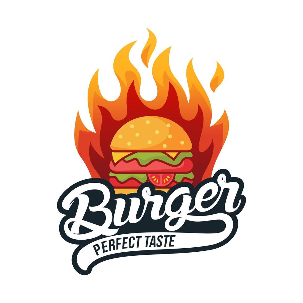 Burger-Logo-Design-Vorlage-Vektor-Illustration vektor