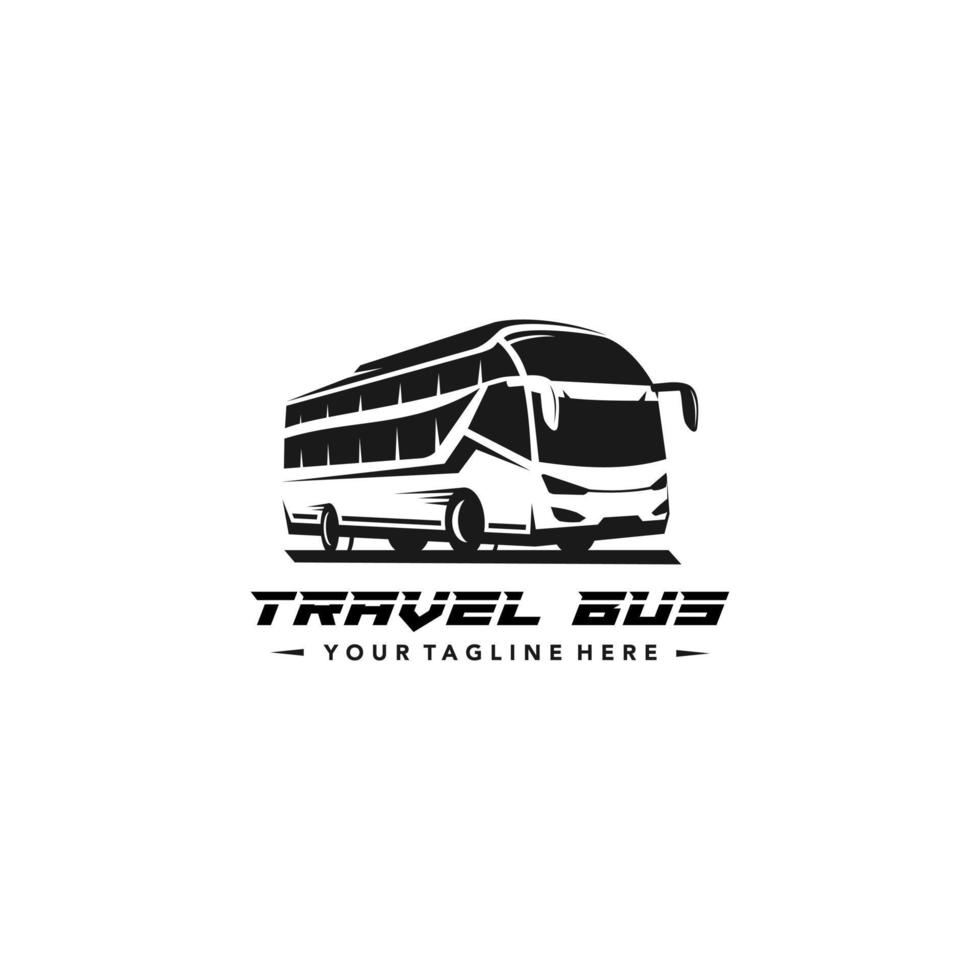 Reisebus-Logo-Vorlage mit weißem Hintergrund. geeignet für Ihre Designanforderungen, Logos, Illustrationen, Animationen usw. vektor