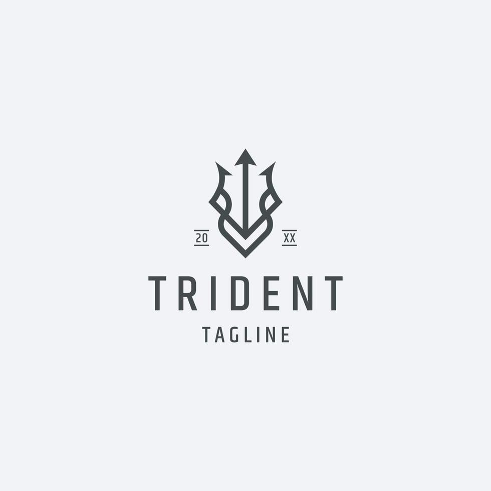 trident logotyp ikon designmall vektor illustration