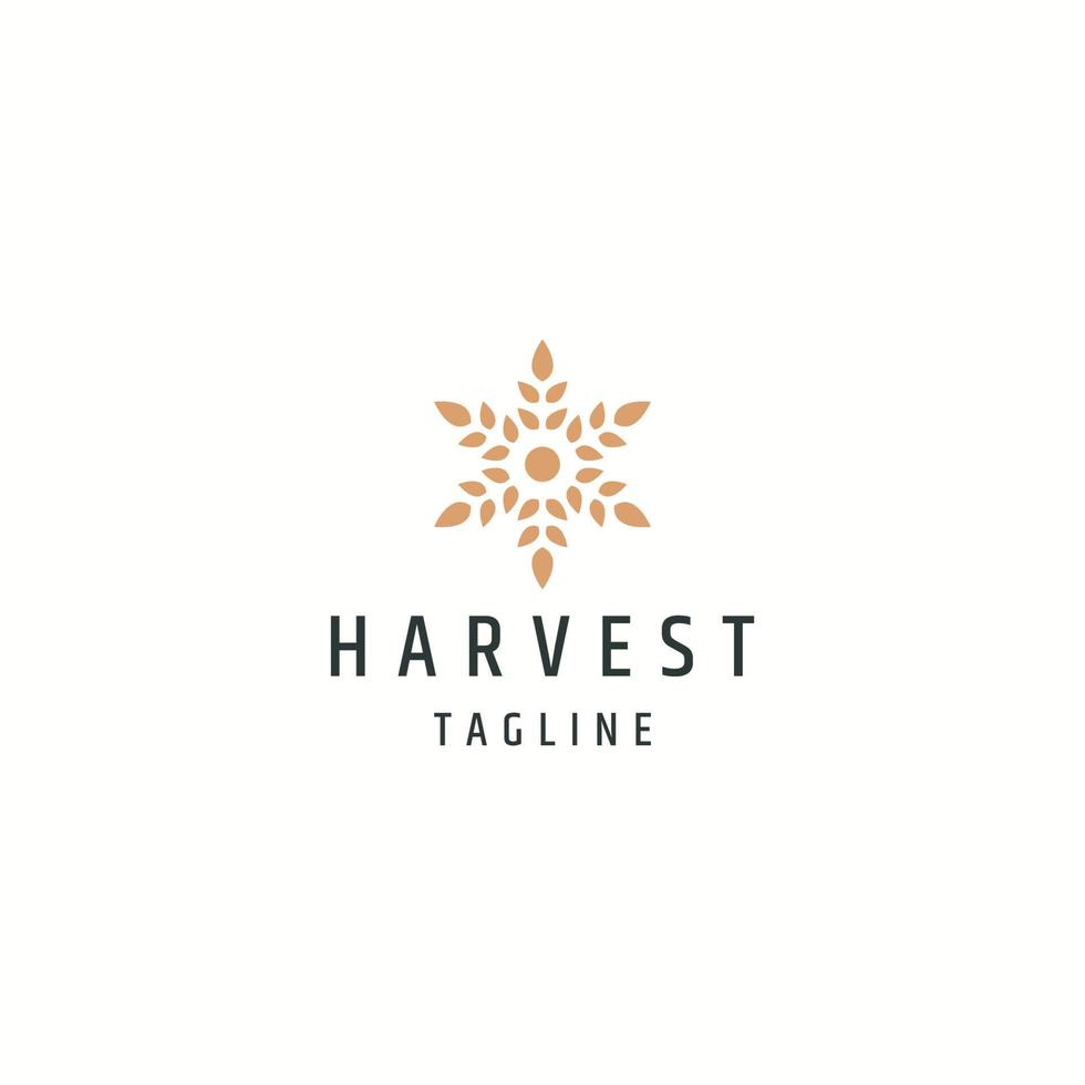 vete korn jordbruk logotyp ikon formgivningsmall platt vektor
