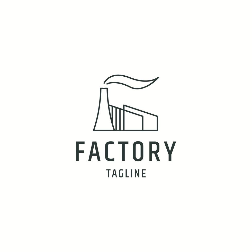 fabriken logotyp ikon designmall platt vektorillustration vektor