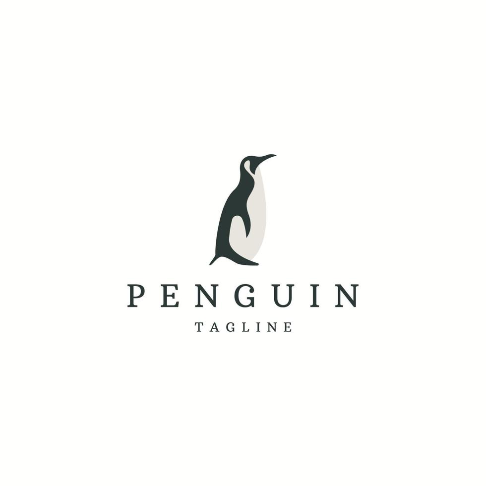 Pinguin-Tier-Logo-Icon-Design-Vorlage flache Vektorgrafiken vektor