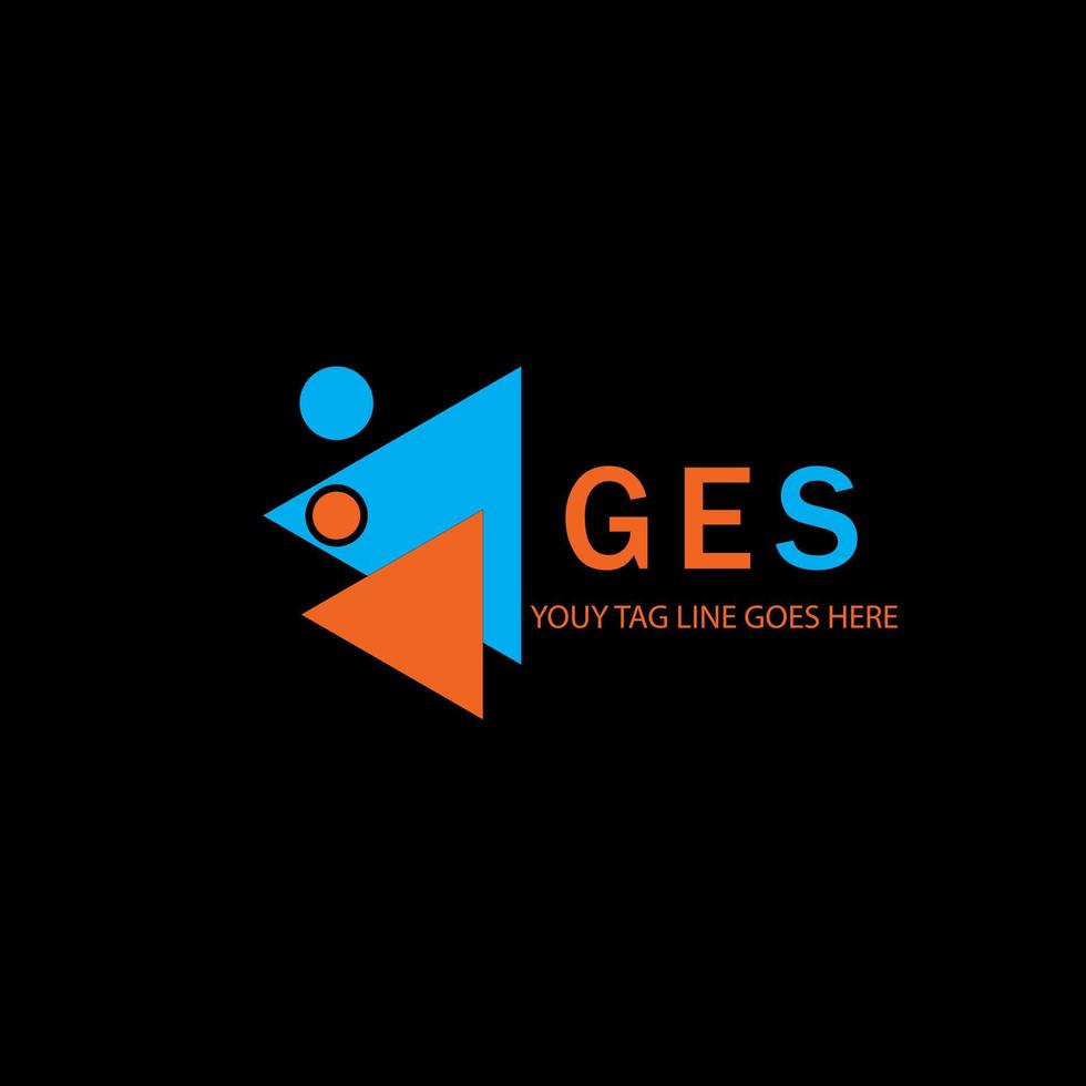 ges brev logotyp kreativ design med vektorgrafik vektor