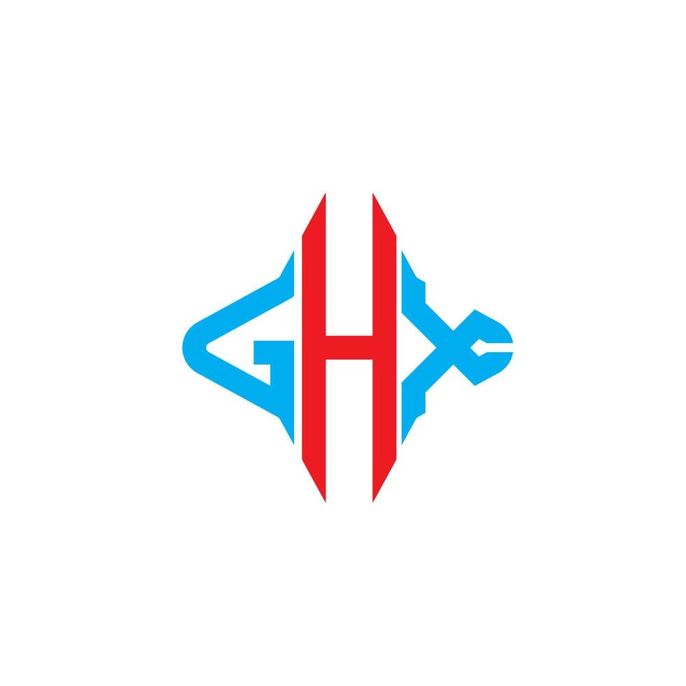 ghx letter logo kreatives design mit vektorgrafik vektor