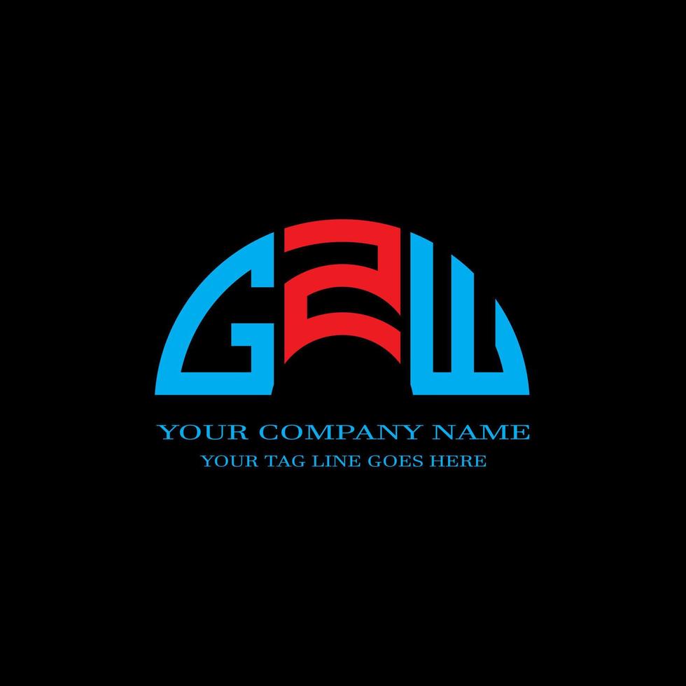 gzw brev logotyp kreativ design med vektorgrafik vektor