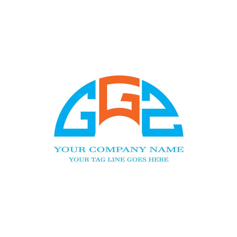 ggz brev logotyp kreativ design med vektorgrafik vektor