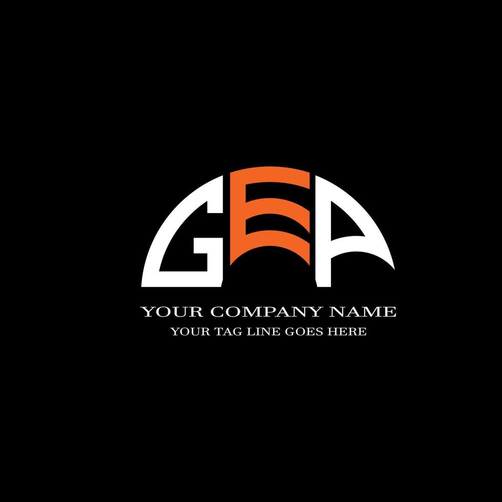 gep Brief Logo kreatives Design mit Vektorgrafik vektor