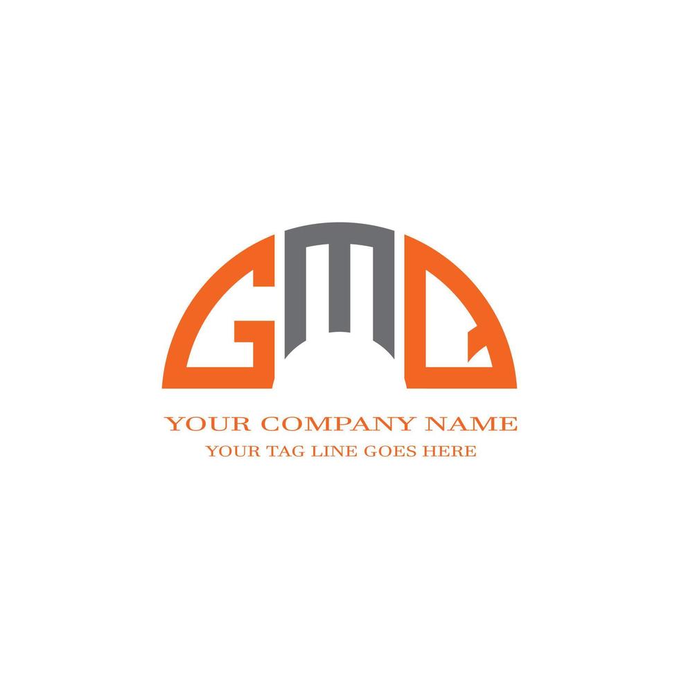 gmq brev logotyp kreativ design med vektorgrafik vektor