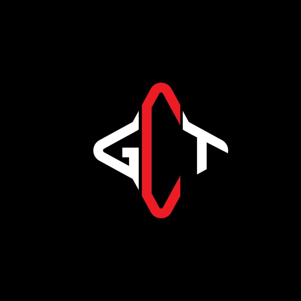 gct brev logotyp kreativ design med vektorgrafik vektor