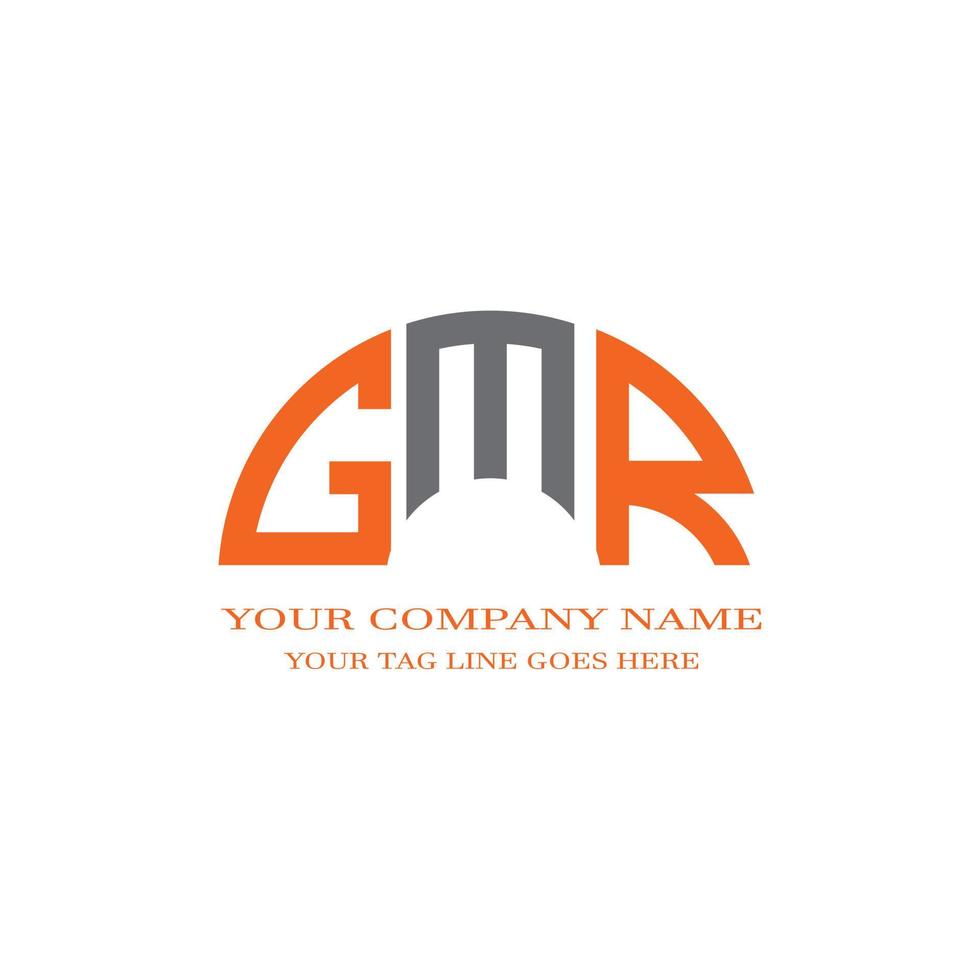 gmr brief logo kreatives design mit vektorgrafik vektor