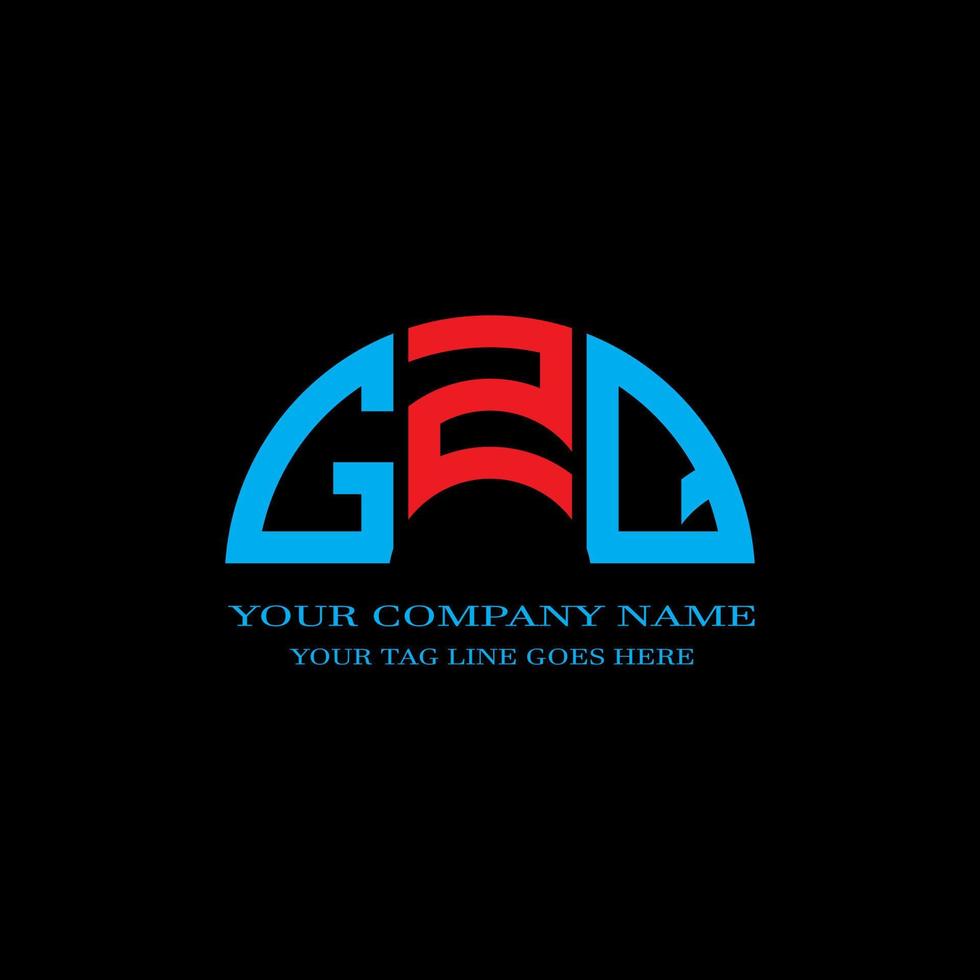 gzq brev logotyp kreativ design med vektorgrafik vektor
