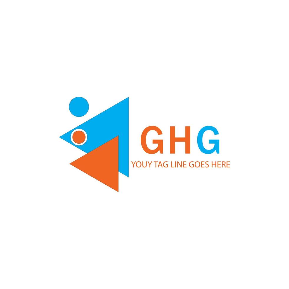 ghg brev logotyp kreativ design med vektorgrafik vektor